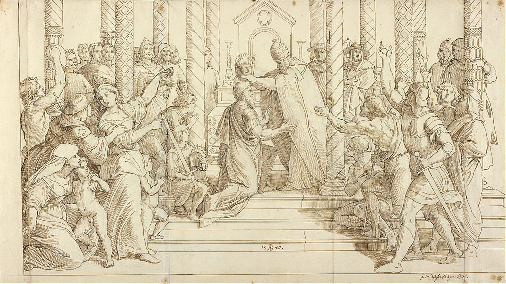 https://upload.wikimedia.org/wikipedia/commons/thumb/7/77/Julius_Schnorr_von_Carolsfeld_%28German_-_The_Coronation_of_Charlemagne_-_Google_Art_Project.jpg/1024px-Julius_Schnorr_von_Carolsfeld_%28German_-_The_Coronation_of_Charlemagne_-_Google_Art_Project.jpg